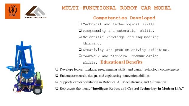 MÔ HÌNH STEM ROBOT ĐA TRỰC – MULTI-FUNCTIONAL ROBOT CAR MODEL