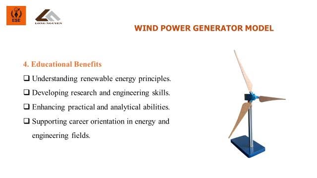 MÔ HÌNH MÁY PHÁT ĐIỆN BẰNG SỨC GIÓ – WIND POWER GENERATOR MODEL