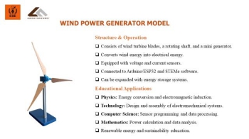 MÔ HÌNH MÁY PHÁT ĐIỆN BẰNG SỨC GIÓ – WIND POWER GENERATOR MODEL