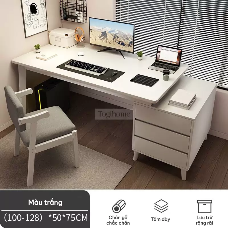 Bàn học cao cấp kết hợp tủ tiện lợi