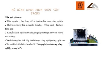 MÔ HÌNH STEM PHUN TƯỚI CÂY TRỒNG TỰ ĐỘNG – GIẢI PHÁP NÔNG NGHIỆP THÔNG MINH (IoT) TRONG LỚP HỌC
