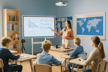 Trường học đầu tư thiết bị công nghệ: Từ bảng đen đến bảng tương tác thông minh